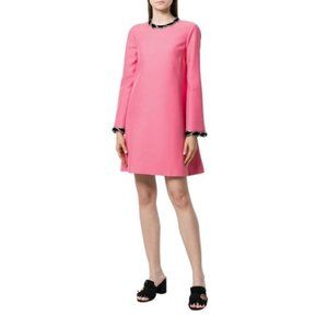GUCCI Gucci Pink Velvet Trim Dress